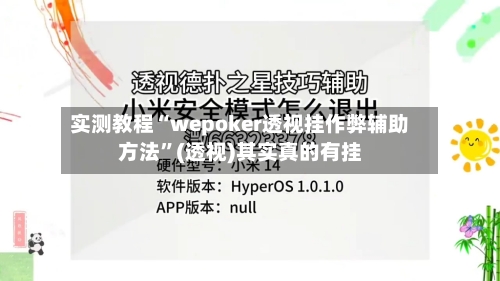 实测教程“wepoker透视挂作弊辅助方法”(透视)其实真的有挂-第2张图片