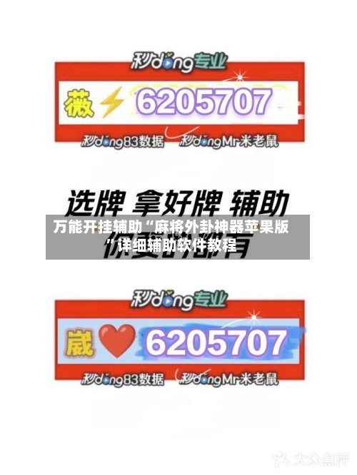 万能开挂辅助“麻将外卦神器苹果版	”详细辅助软件教程-第2张图片