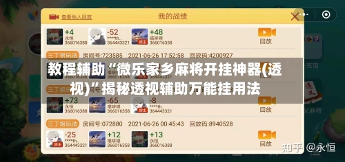 教程辅助“微乐家乡麻将开挂神器(透视)	”揭秘透视辅助万能挂用法-第2张图片