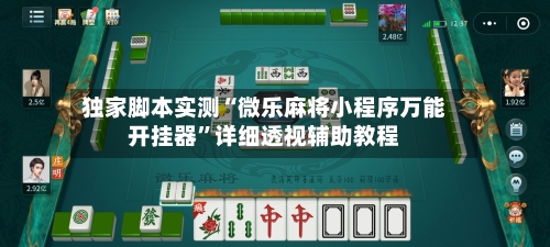 独家脚本实测“微乐麻将小程序万能开挂器	”详细透视辅助教程-第2张图片