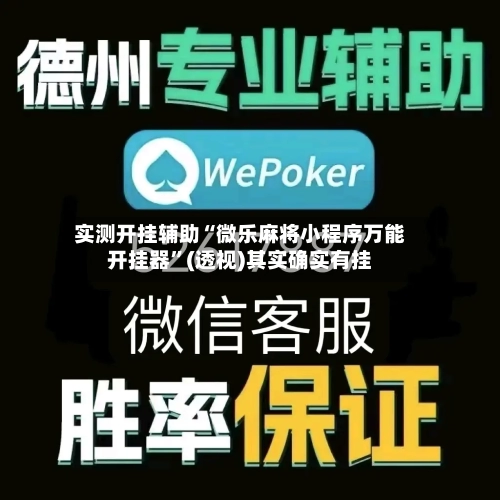 实测开挂辅助“微乐麻将小程序万能开挂器”(透视)其实确实有挂