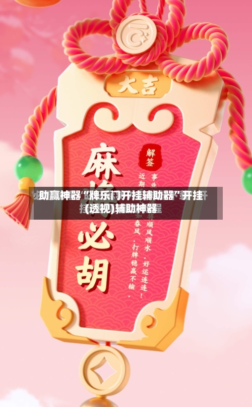 助赢神器“牌乐门开挂辅助器”开挂(透视)辅助神器