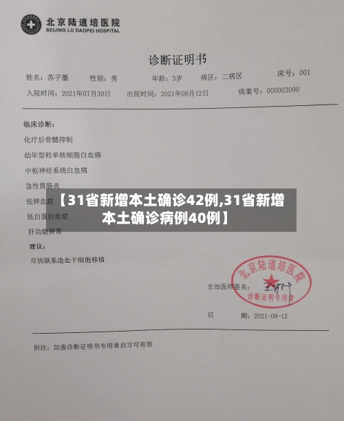 【31省新增本土确诊42例,31省新增本土确诊病例40例】