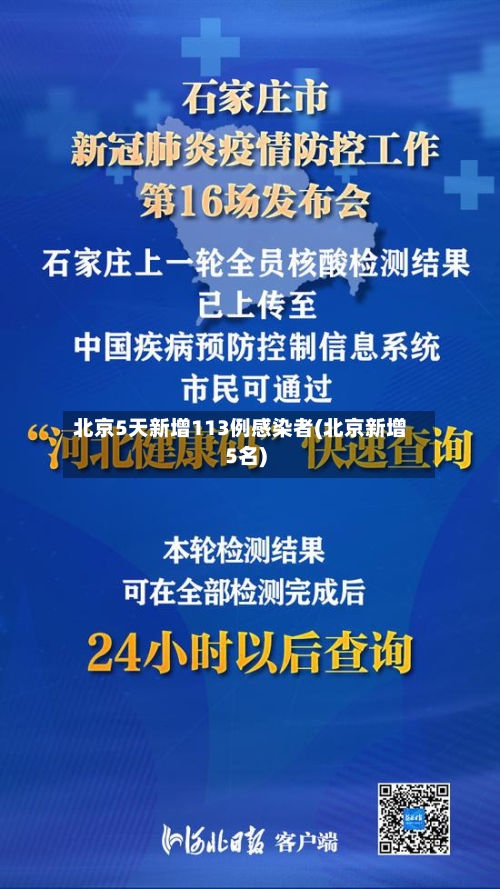 北京5天新增113例感染者(北京新增5名)