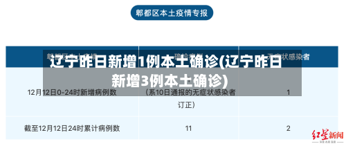辽宁昨日新增1例本土确诊(辽宁昨日新增3例本土确诊)