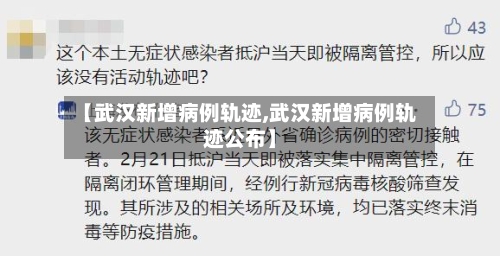 【武汉新增病例轨迹,武汉新增病例轨迹公布】