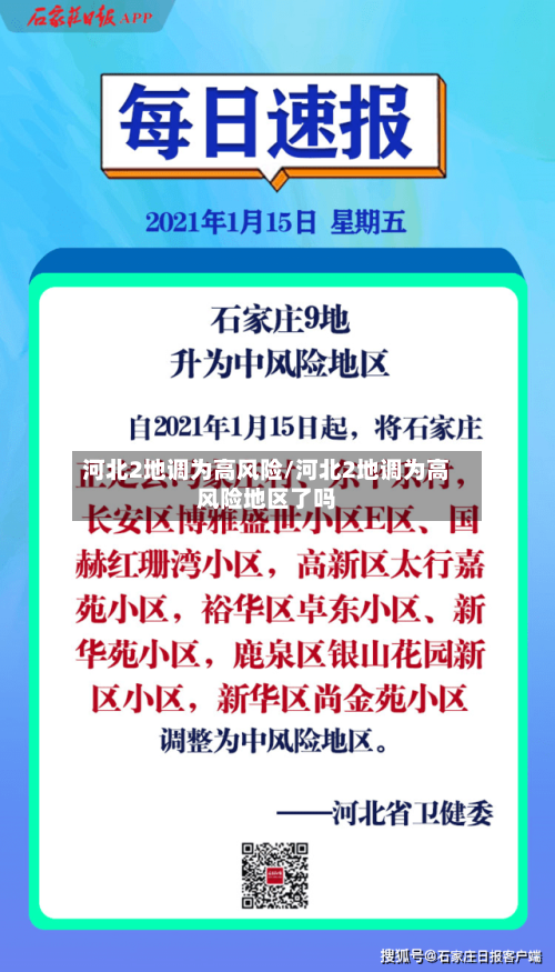 河北2地调为高风险/河北2地调为高风险地区了吗