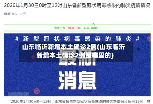 山东临沂新增本土确诊2例(山东临沂新增本土确诊2例是哪里的)