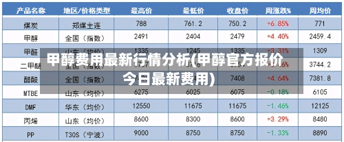 甲醇费用最新行情分析(甲醇官方报价今日最新费用)