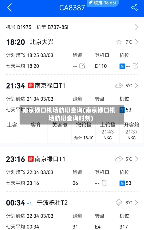 南京禄口机场航班查询(南京禄口机场航班查询时刻)