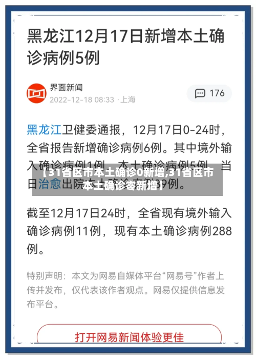 【31省区市本土确诊0新增,31省区市本土确诊零新增】