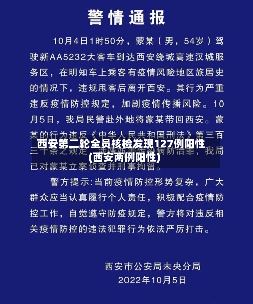 西安第二轮全员核检发现127例阳性(西安两例阳性)