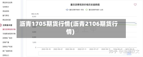 沥青1705期货行情(沥青2106期货行情)